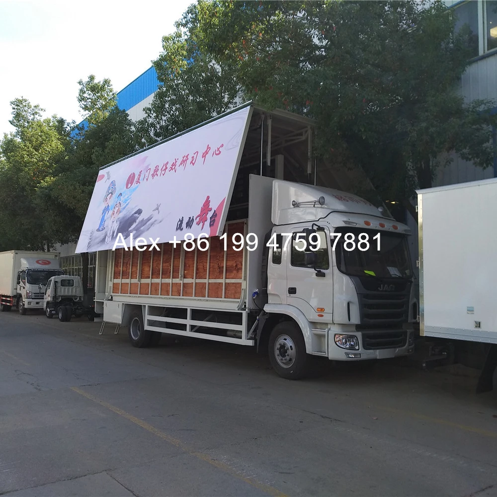 4x2 JAC 7-8m мобильный сценический грузовик для