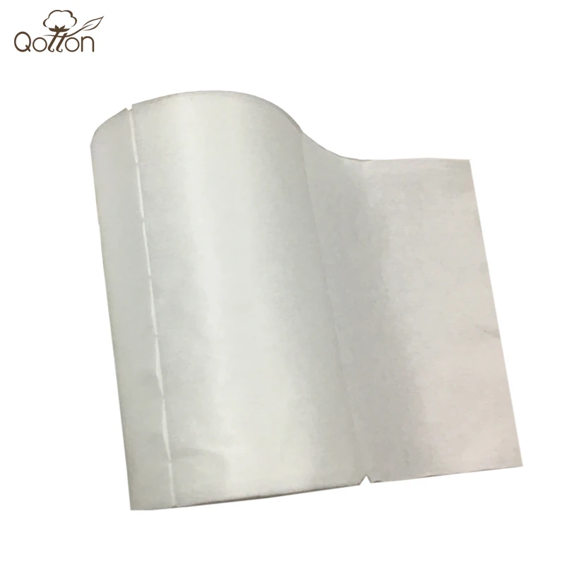 Small Size Non-woven Wipe Rolls in White 55gsm 46% Polyester+54% Woodpulp