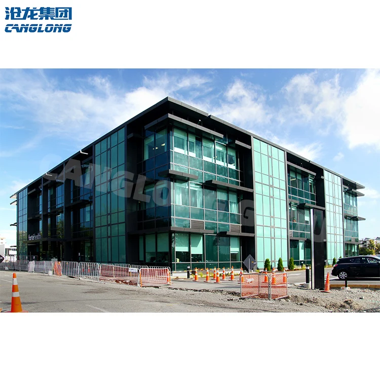 Стеклянная сборная школьная стальная конструкция офисное здание