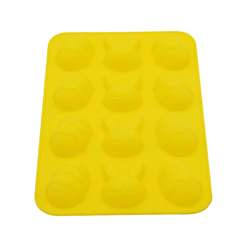 12 cavities Easter egg and rabbit silicone chocolate cake mould silicone molds for cake decorating