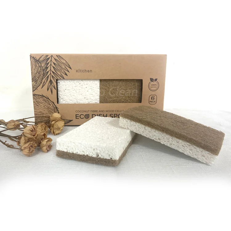 Лидер продаж 100% натуральные биоразлагаемые кокосовые губки
