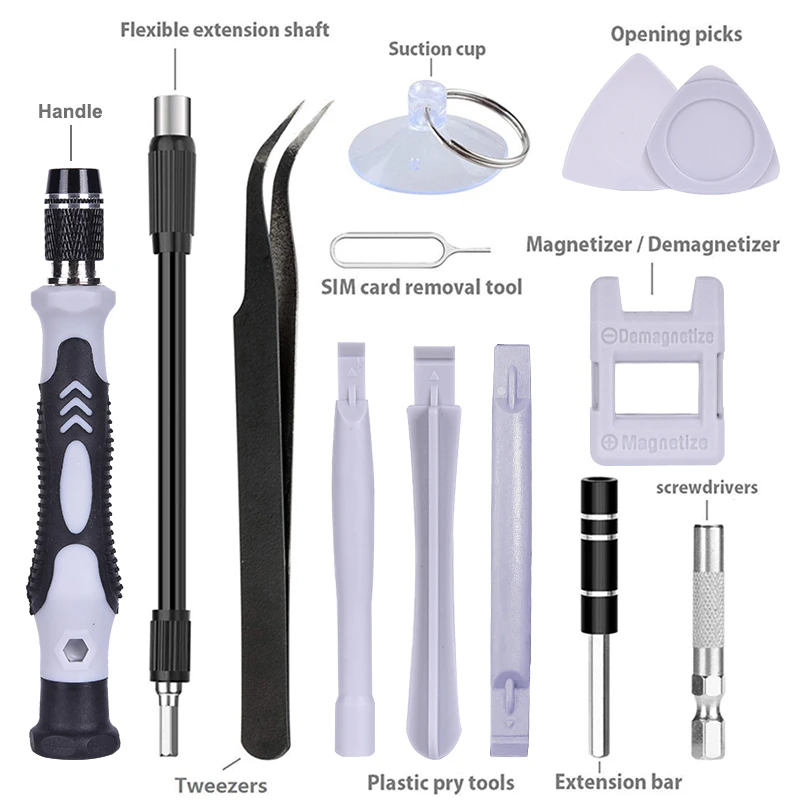Professional Mini Electronic Watch Mobile Phone Repair 115 In 1 Magnetic Screwdriver Bit Tool Set Precision Screwdriver Set