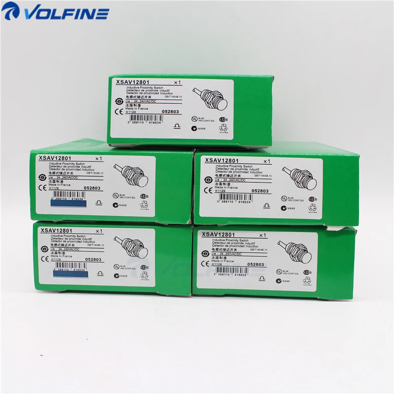 Новый датчик приближения Sn 10 мм 120-3000 U/мин 24-240 В AC/DC 2 м XSAV12801