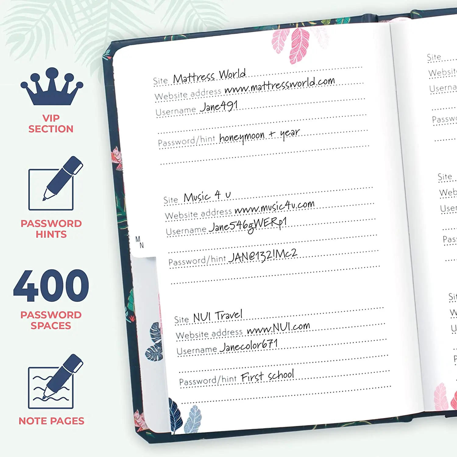 Sedex Home Office Aged People Password Keeper Internet Login Memo Pad Password Book With Alphabetical Tabs