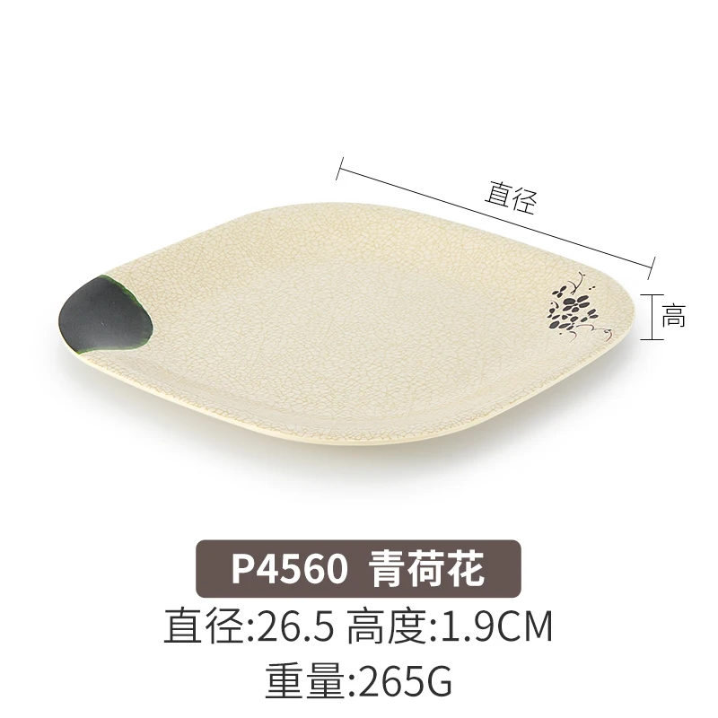 Hot Sale Thailand square melamine plates melamine dinnerware wholesale unbreakable plastic melamine dishes