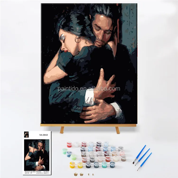 Paintido Hotel Wall Decoration Paint By Numbers Impressionist Movie Character Painting