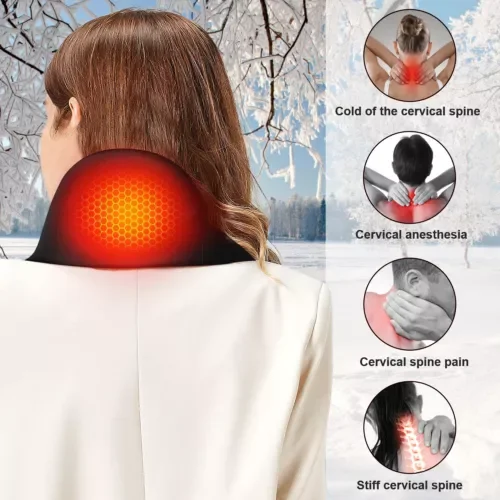 Customizable Washable Soft Shawl Heated Scarf Neck Warmth Heated Scarf Three Adjustable Winter Heated Scarf