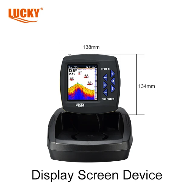 Lucky FF918C-T   cable sonar sensor 180m  boat fish finder