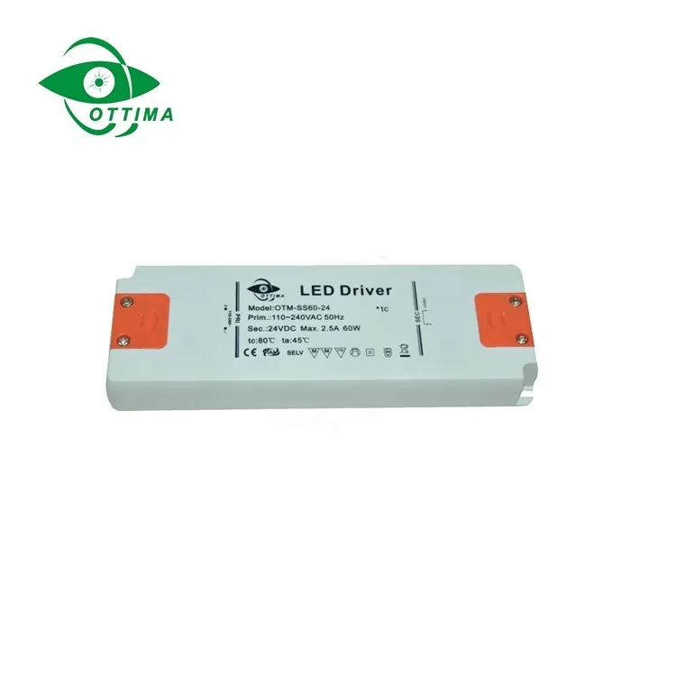 Ультратонкий источник питания с постоянным напряжением 24 в 12 В, гарантия 3 года, IP20 20 Вт 30 Вт 40 Вт 50 Вт 60 Вт, светодиодный источник питания с CE TUV