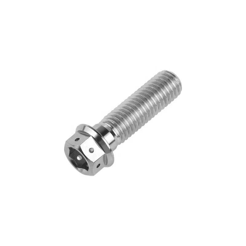 Titanium Alloy Bolts 30-90 Millimeters Length Hex Flange Head for Motorcycle Modification Silver