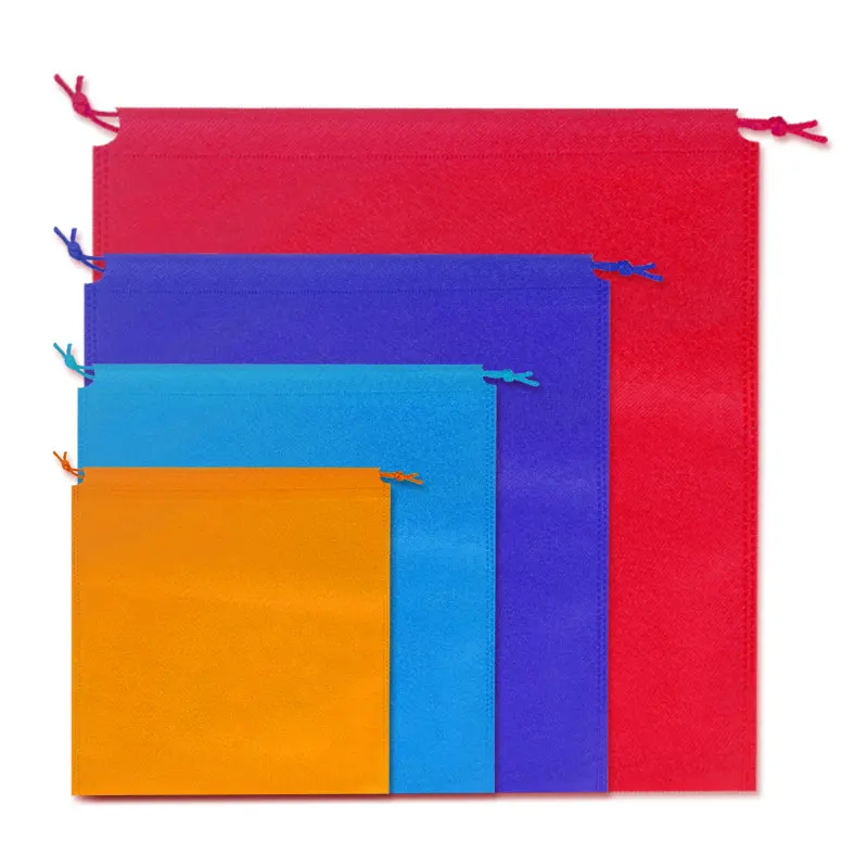 
Wholesale Anti dust non-woven buggy bag small non woven drawstring bag Reusable Laminating Tote Carry Non Woven Shopping Bags 