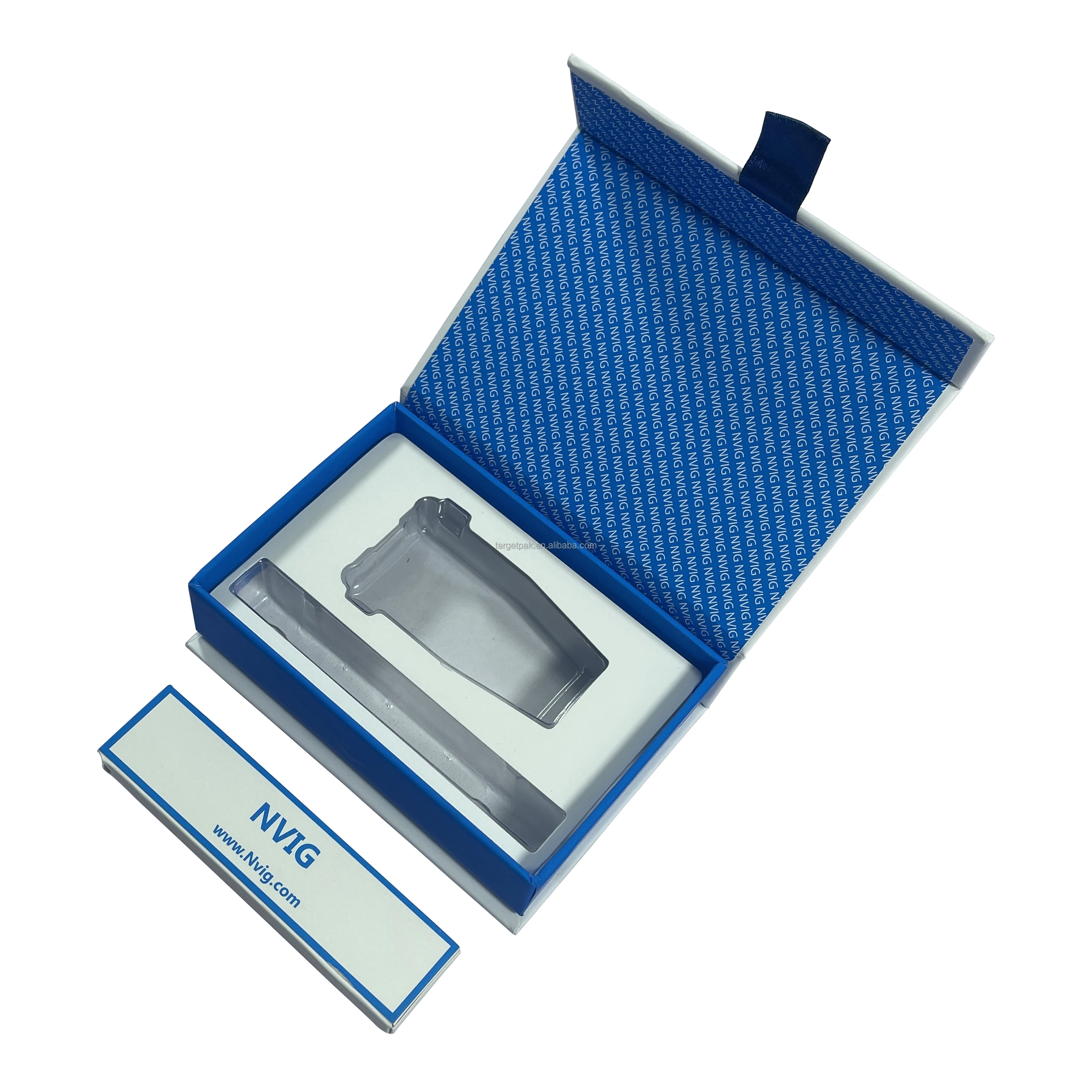 Custom Magnetic Gift Box Essential Oil Oral Liquid Glass Flask Test Luxury Packing Paper Box with Overlay Clear Thermoform Tray