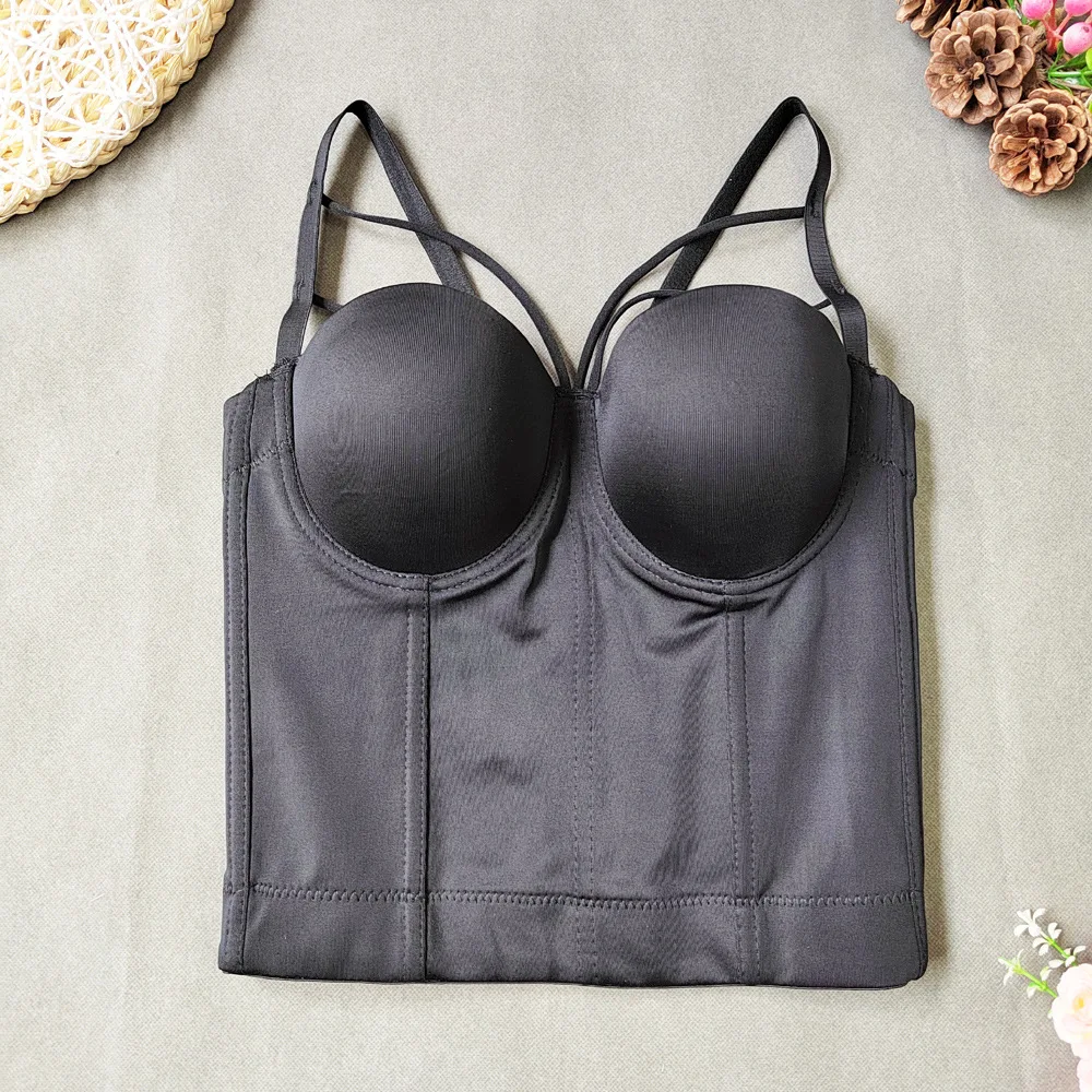 Summer Cami Tops Vintage Longline Bustier Corset Top for Women Sexy Slim Tank Tops Covers Belly Outside Wear