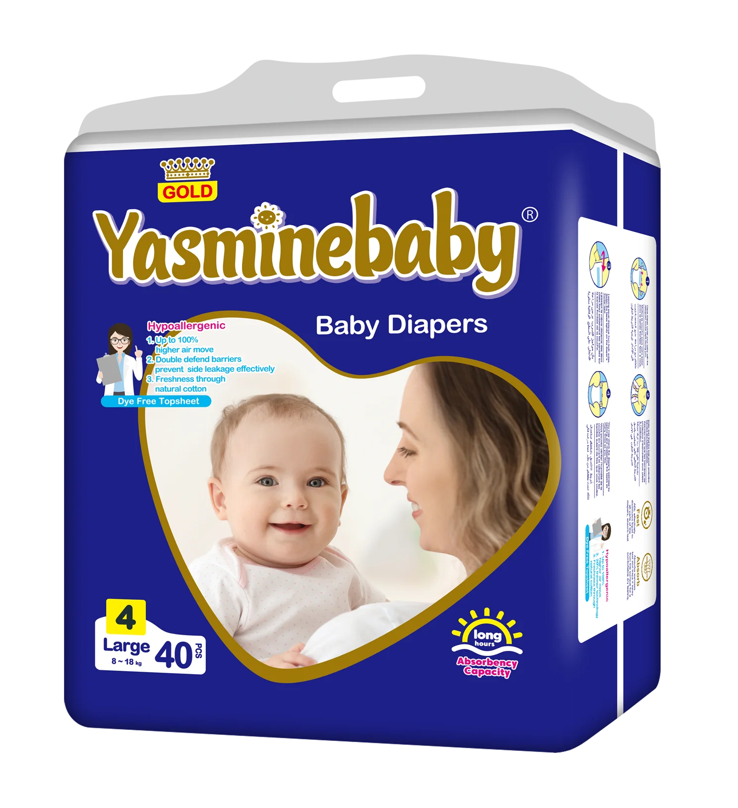 Free Sample Factory Supply Wholesale Oem Custom Breathable Baby Diapers For All Size