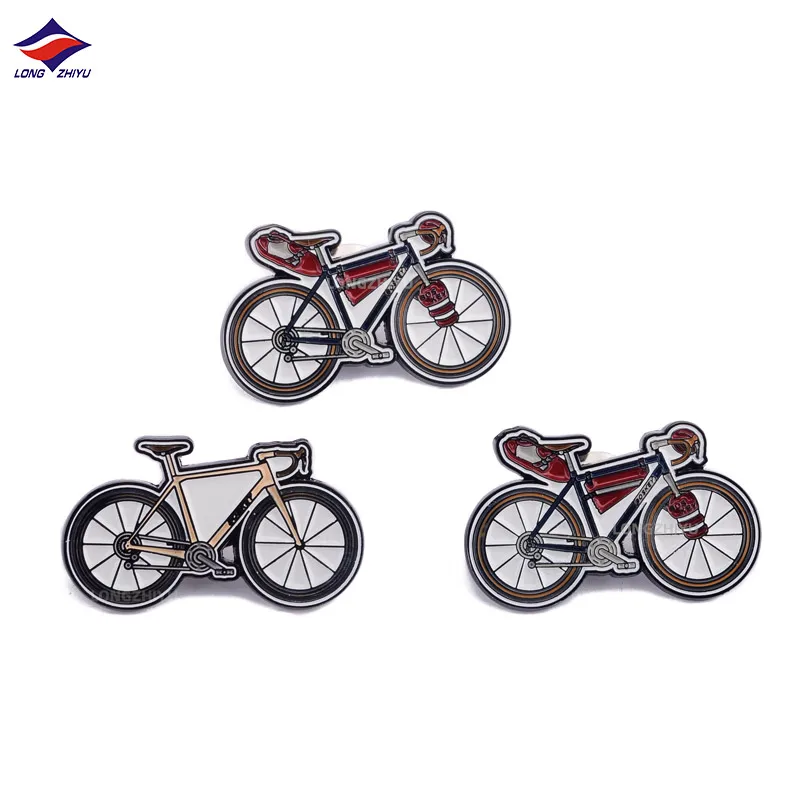 Longzhiyu enamel pins plant wholesale metal coat pins custom design pins metal logo of bike