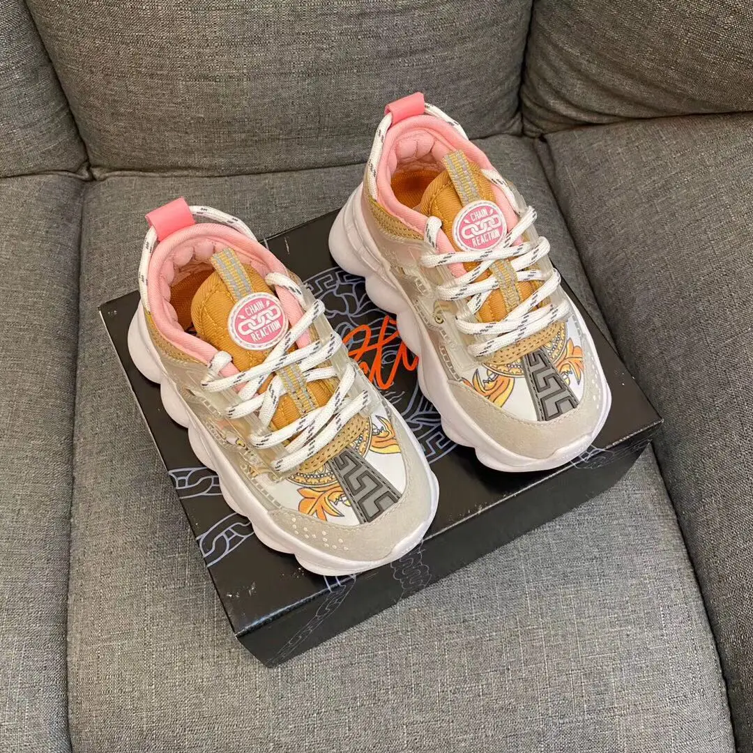 Boys Girls Fashion Lace-Up Sneakers Toddler Little Big Kids Casual Lightweight Trainers Children School Sports Brand Shoes