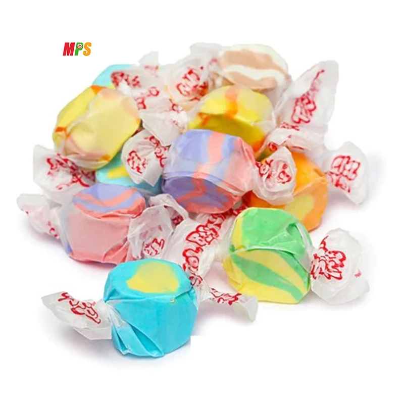 Oem Wedding Candy Unique Tropical Fruit Flavors of Saltwater Taffy Gourmet Mix Salt Water Candy