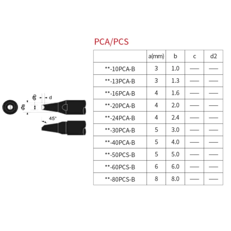 Factory Price High Quality Soldering Iron Tip PCA/PCS Welding Tool Suitable For Apollo Automatic Soldering Machine