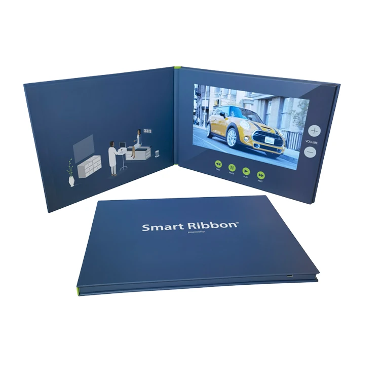 2023 Factory Price Advertising Video Book Custom Printing Digital Screen Lcd Video Brochure Greeting Card for Marketing