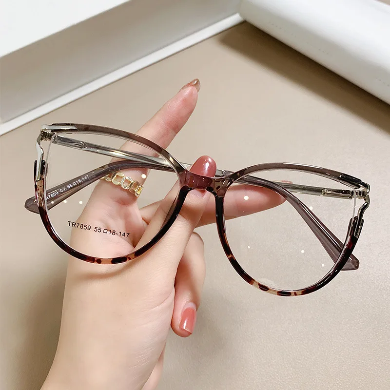 New Europe And America Fashion Women TR90 Cat Eye Optical Frames Glasses Eyewear For Ladies