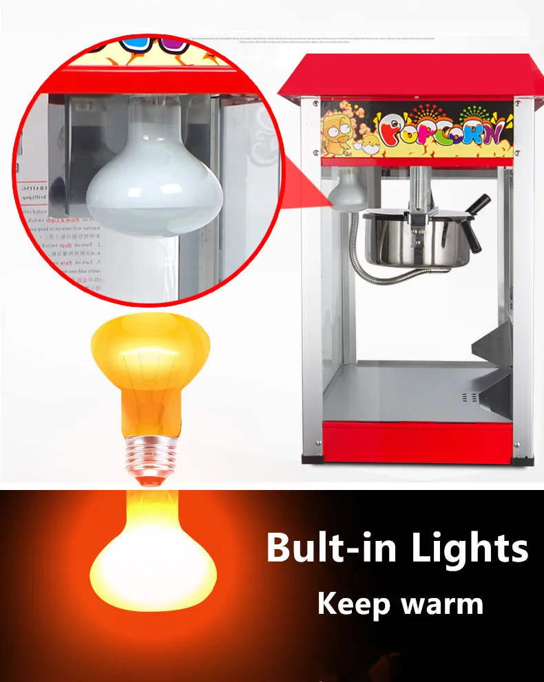 Small Scale Corn Popcorn Box Making Machine Pop Pup Retro Style Popcorn Popper