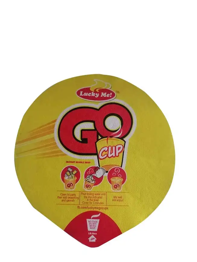 Heat sealing die cut aluminum foil lid for PP ice cream cup