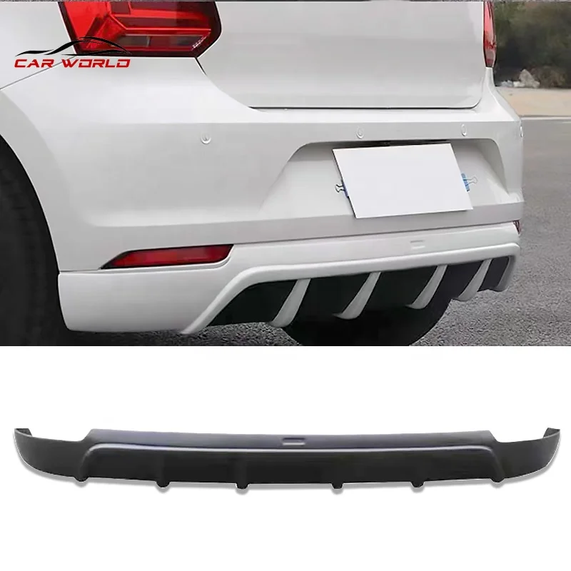Car World Style Car Face kit For 2014 2016 Polo Front Lip Rear Lip Side Skirts Car Body kit For 2015 POLO Plastic Material
