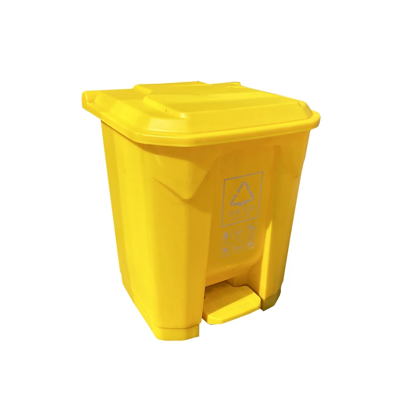 50 Liter Trash Can Pedal Bin Blue Color Plastic Garbage Dust 13 Gallon with