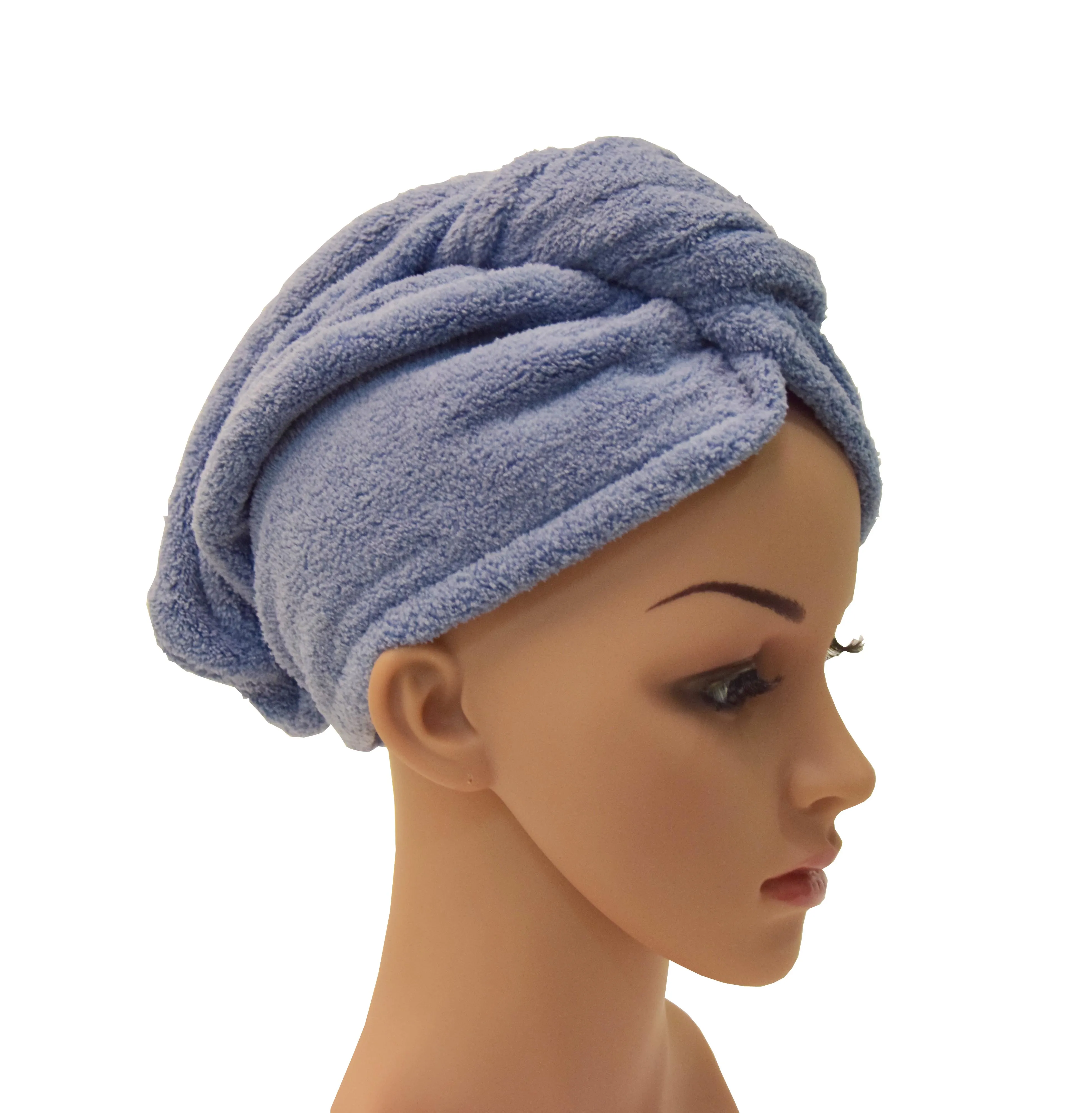 Cheap Wholesale custom women curly quick drying salon turban microfiber hair towel wrap