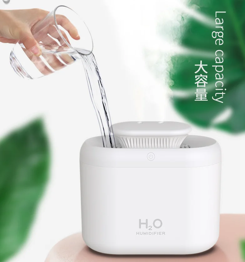 3L Double Nozzle Air Humidifier Cool Mist Aroma Essential Oil Diffuser Ultrasonic USB Air Humidifier With Coloful LED light