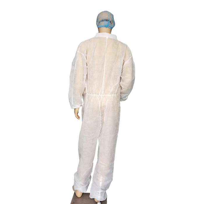 Polypropylene SS Painters Workwear White Non-woven Industrial Uniform Hygienic Body protection Disposable Coverall Suit