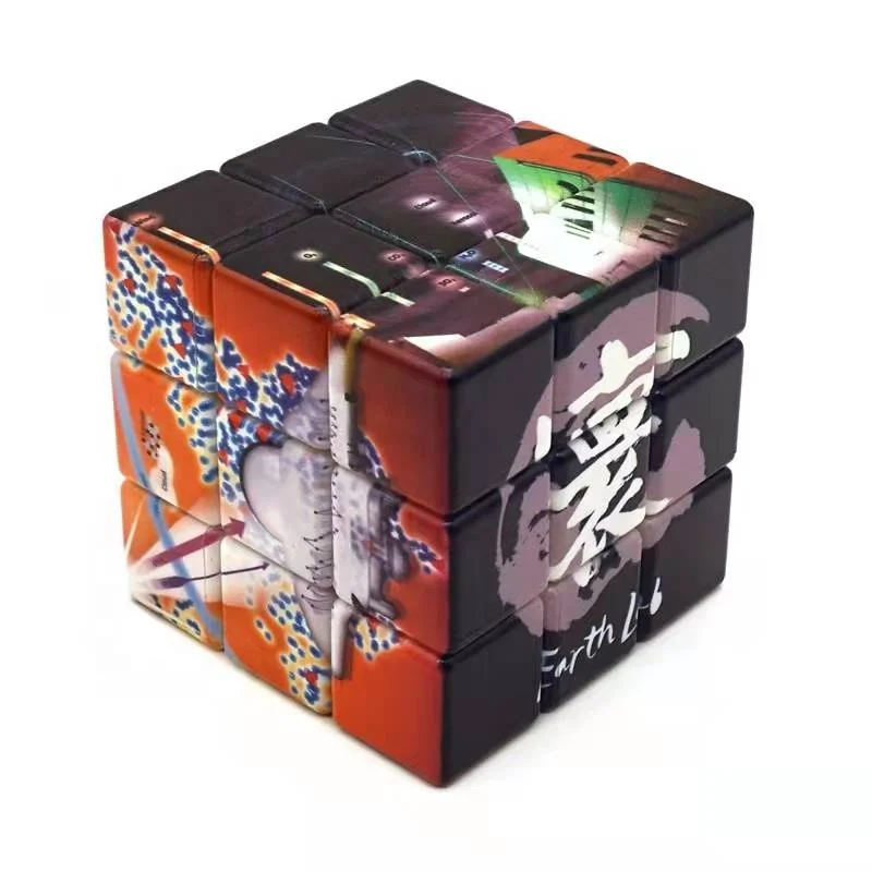promotion advertising gift educational puzzle toy custom uv printed photo logo 3*3*3 magic cube