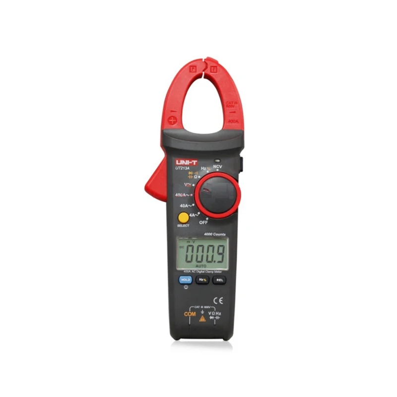 UNI-T UT213A Handheld Digital LCD Clamp Meter Multimeter Voltage AC Current Resistance Capacitance Diode Continuity NCV Measure