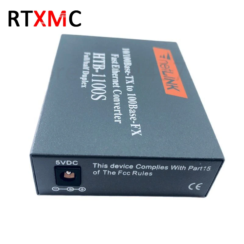 Netlink Htb-1100 Fiber Optical Media Converter 100m Double-fiber  Single mode Telecommunications Grade fiber to rj45