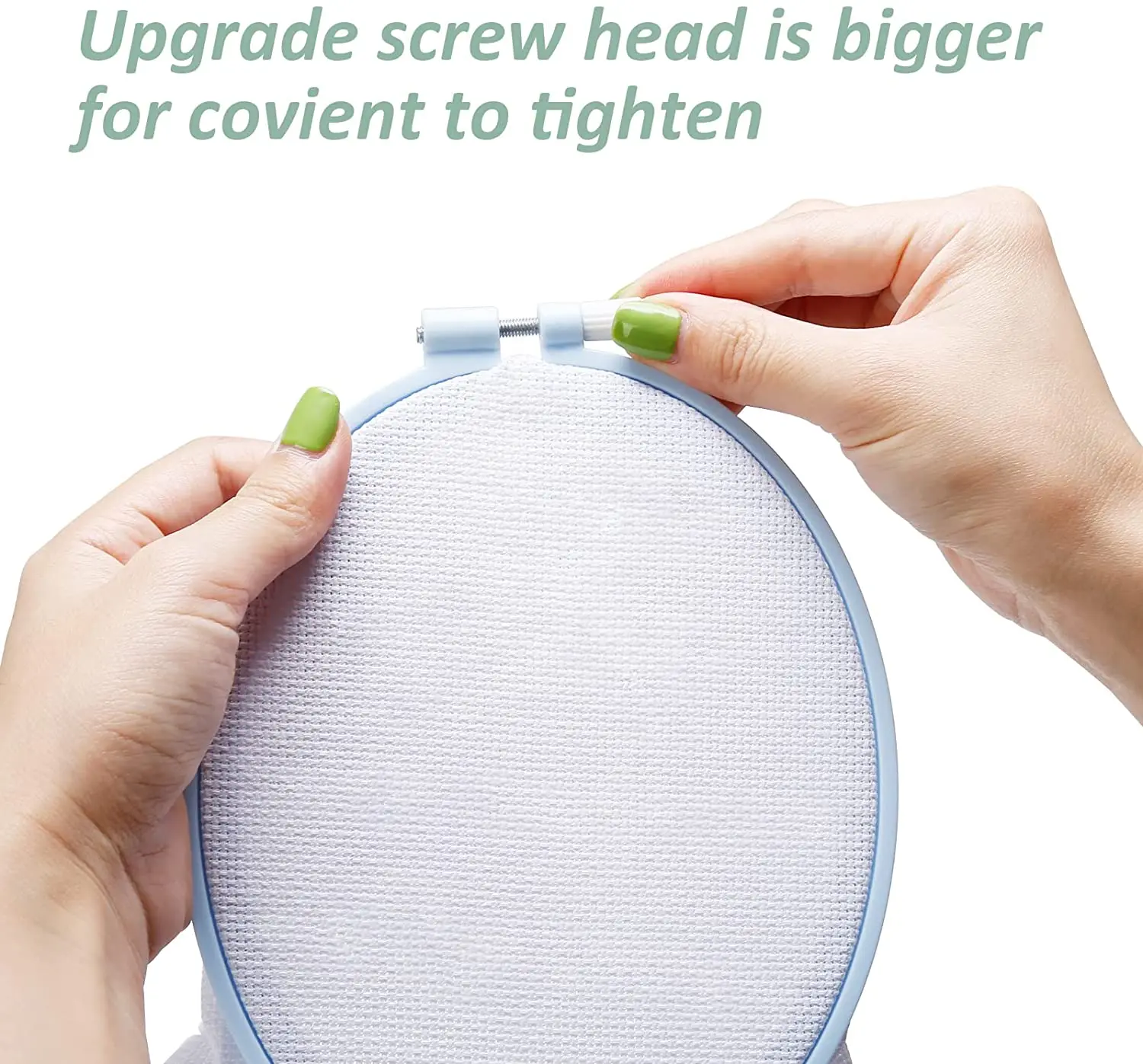 5 Sizes Oval Embroidery Hoops ABS Plastic Cross Stitch Hoops Embroidery Frames for Sewing