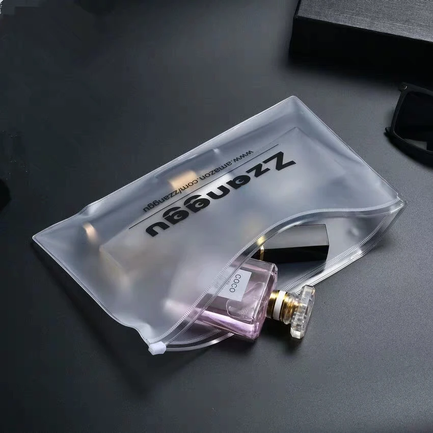 Custom Women Laser Hologram PVC Plastic Cosmetic Zipper Bag Transparent Holographic Makeup Ziplock Bag Toiletry Bag