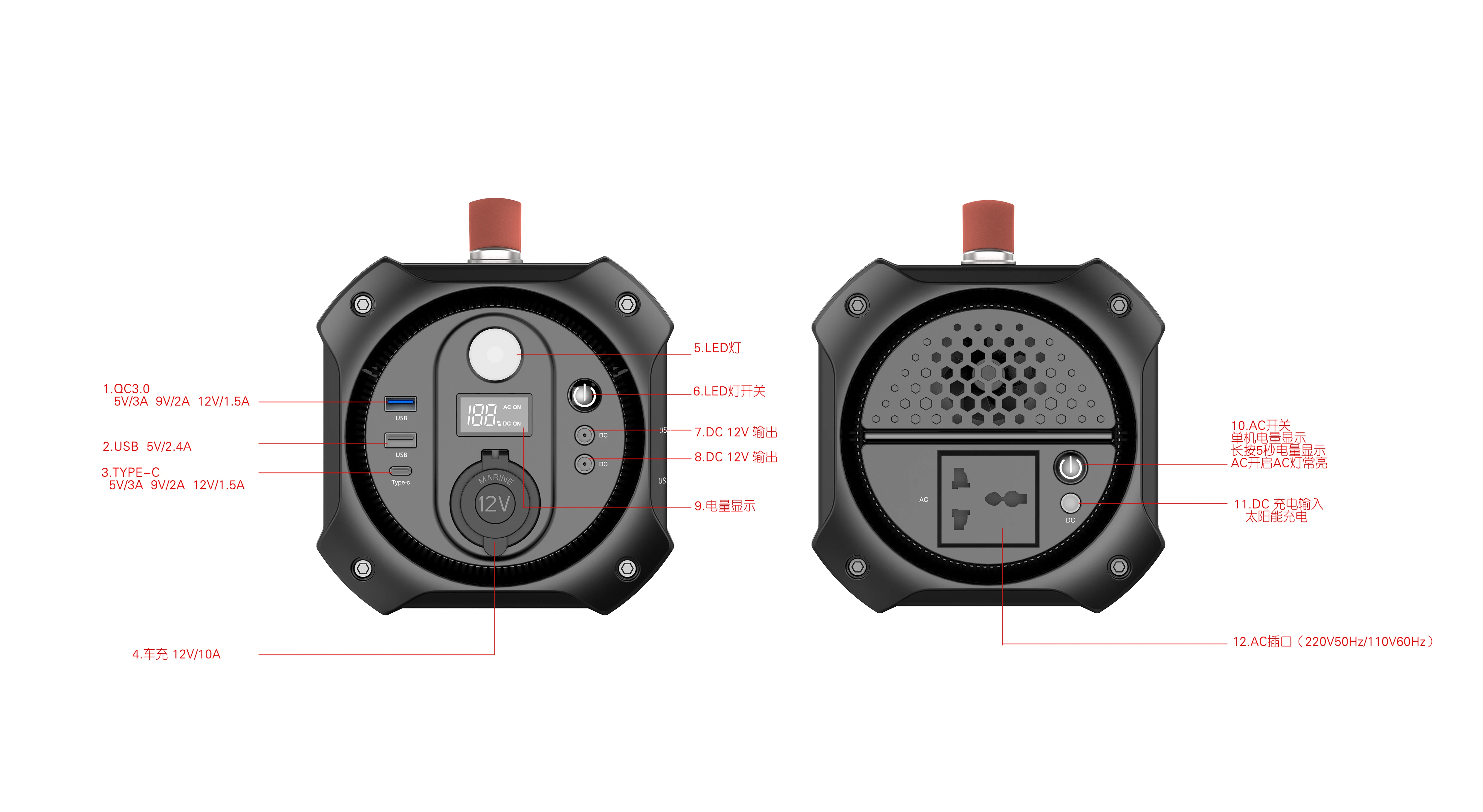 Customized Solar Energy System Generator 500 Watt Solar Power Bank 500w Portable Power Station