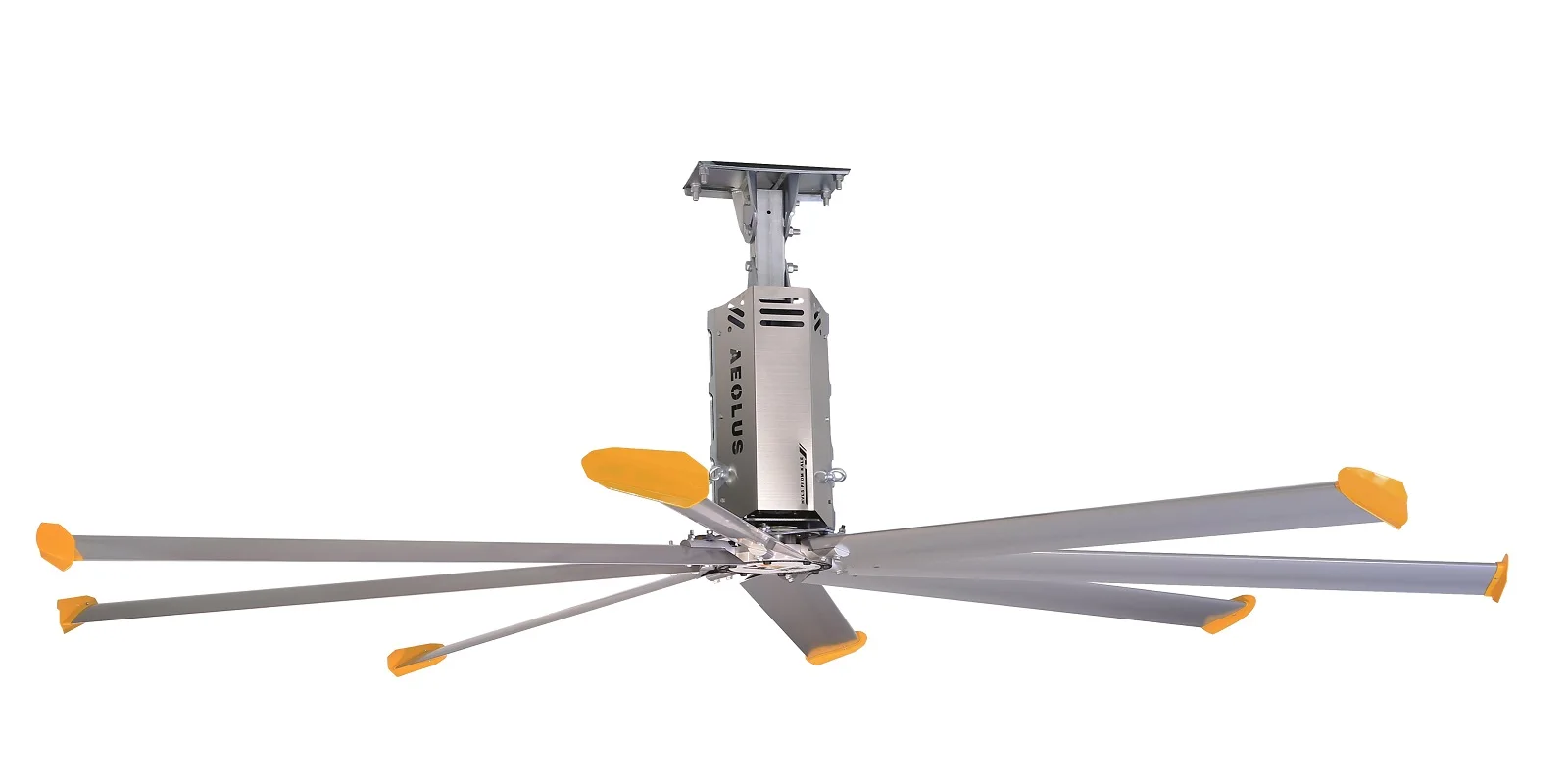 Большая мощность 1.5kw 8 лезвия 7,3 м большой объем HVLS потолочный вентилятор производитель из Китая