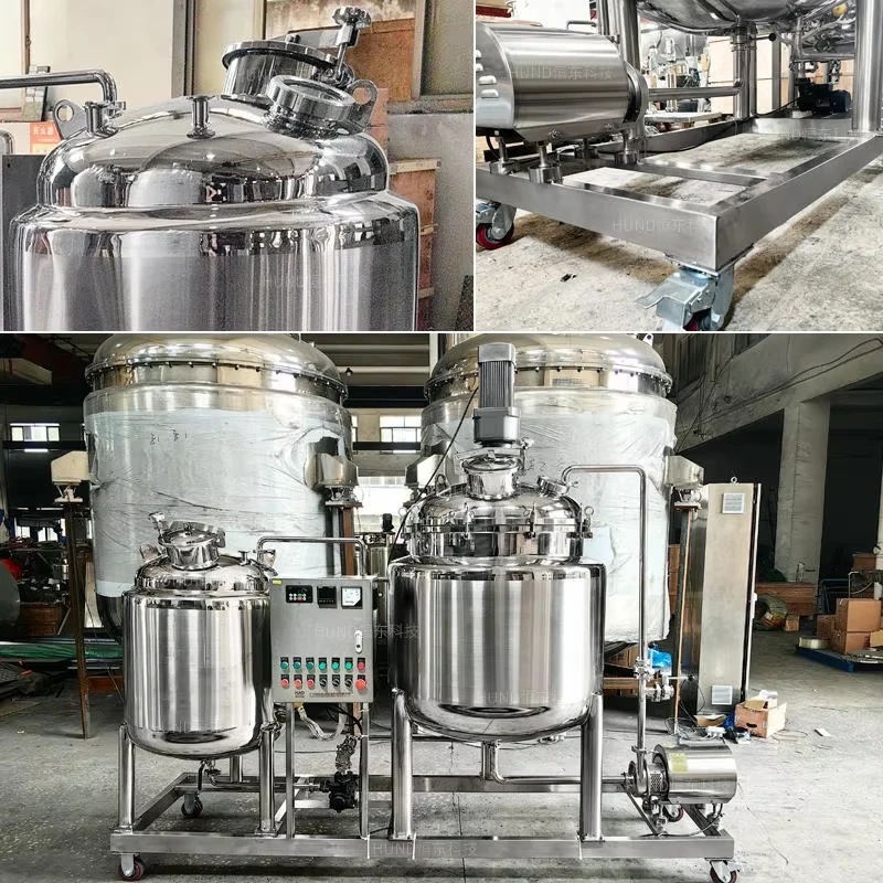 500L Customized Constant Temperature Heating Hot Water External Circulation Stainless Steel Mixing Tank With Pump