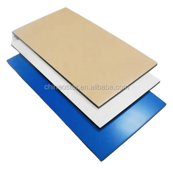 sandwich panel 5mm gold B1 fire proof PVDF PE unbroke core 4x8 acp