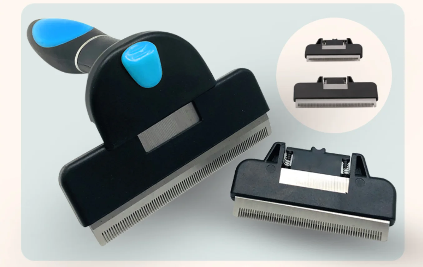 
Replaceable Blade Pet Hair Deshedding Brush Professional Grooming Tool Effectively Reduces Animal Hair Short and Long Hair Dog 