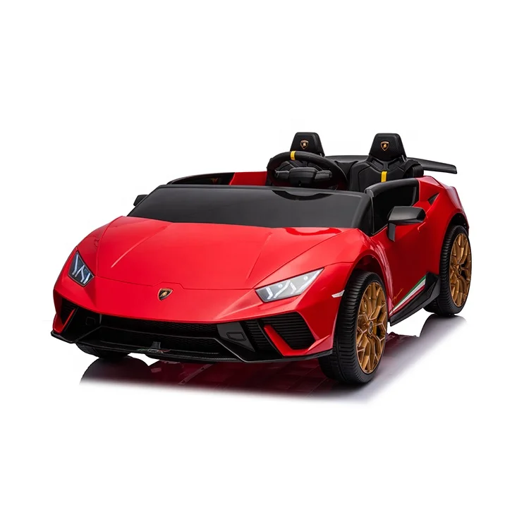 Лицензионный электромобиль lamborghini на два места Электромобиль для детей дневное Вождение 24 В