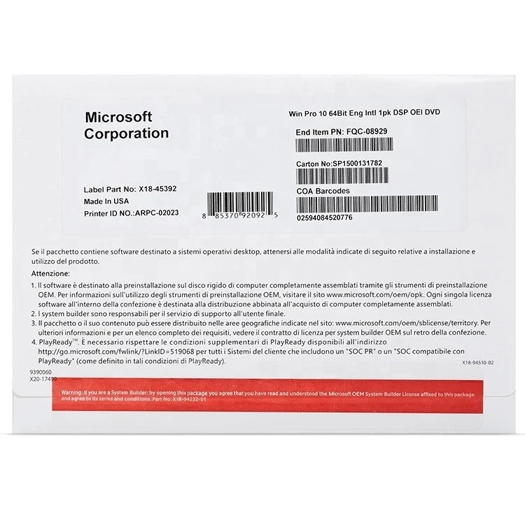  Отправить по электронной почте Оригинальный Microsoft Windows 7 Professional win pro OEM