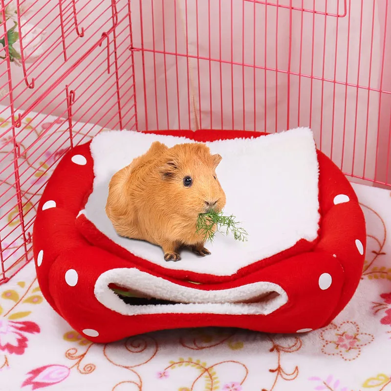 Non-slip Bottom Huts Pet Houses Furniture Ornament Hideout Bunk Bed Guinea Pigs Cage Accessories