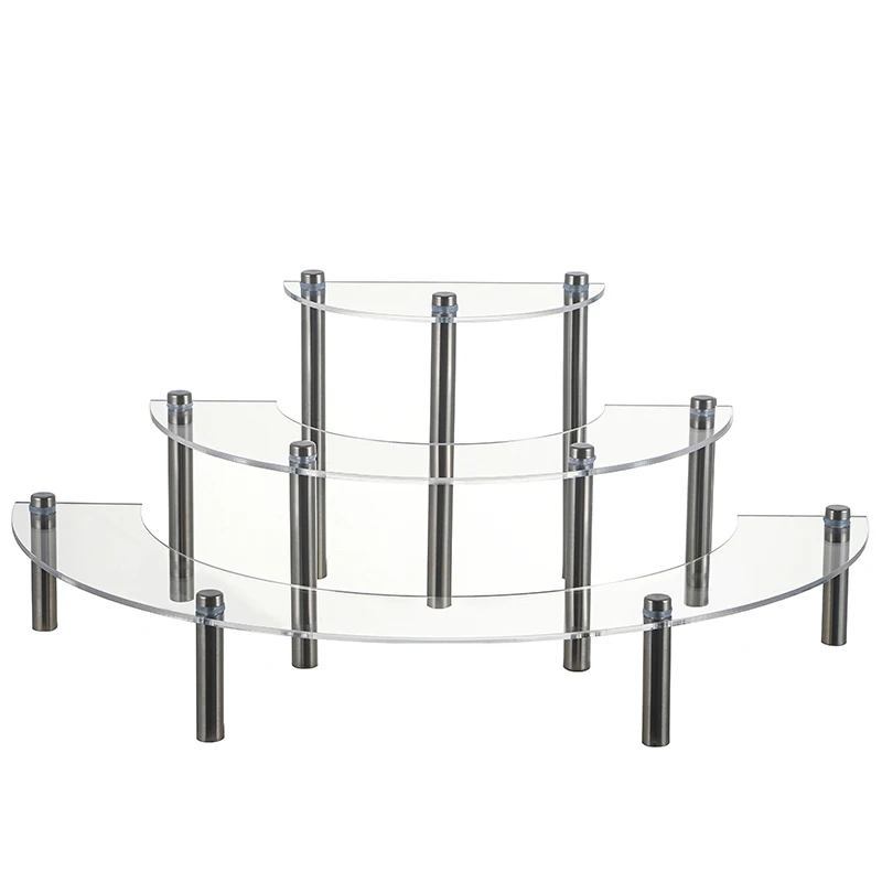 Акриловое кольцо стенд 3-слойный торт дисплей стенд Съемный десерт стенд