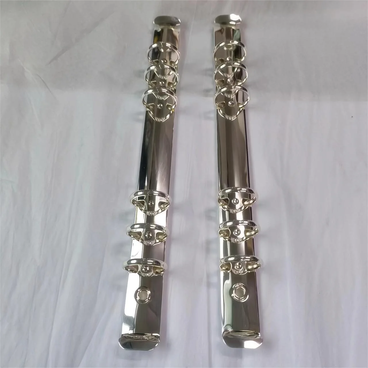 High quality beautiful 925 sterling silver plated A5 file buttonhole binder 6-ring O-type