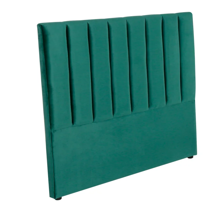 Fabric upholstered hotel furniture headboard French Linen Double Queen Size Upholstered Green Velvet Headboard