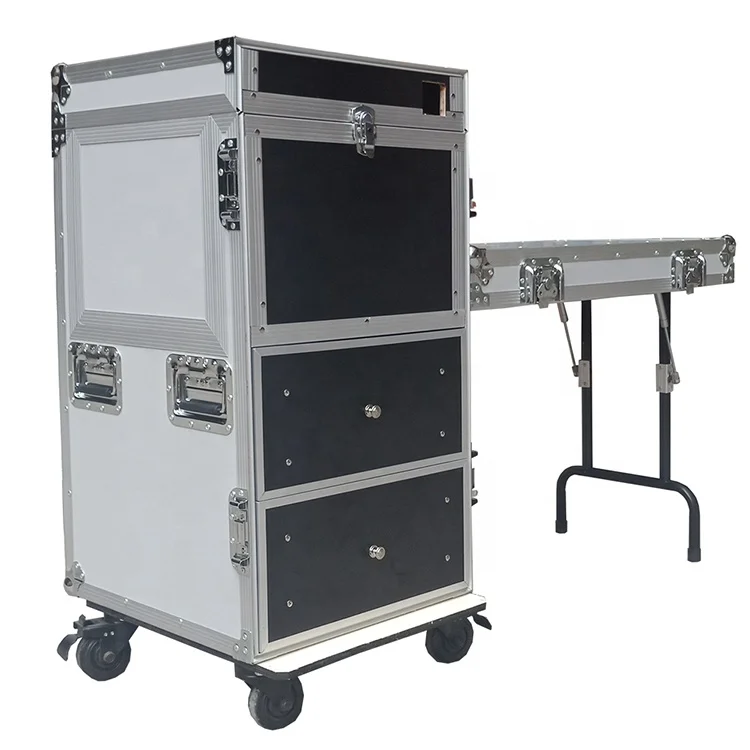 Wheels Shock Proof Durable Rackmount Storage Travel Rack Aluminum Drawer Flight Cases