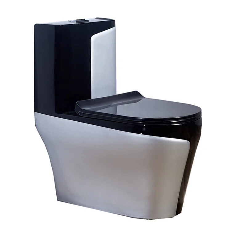 Clash Color Toilets Tornado Flushing System One Piece WC Toilet Bowl