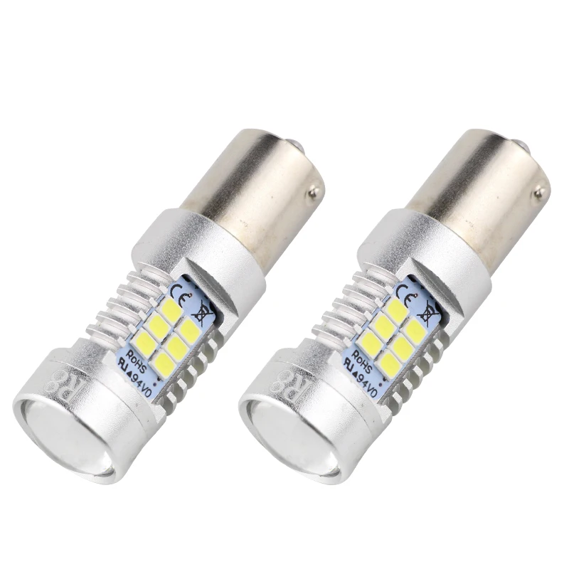 Popular Auto Car Brake Parking Tail Turn Signal Light White 7440 7443 T20 1156 1157 3156 3157 BA15S Car Led Light